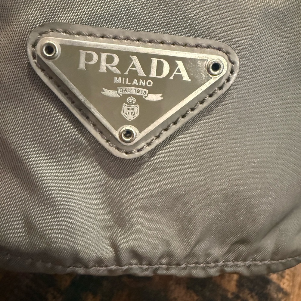 Prada Silver/Gray Accessory Drawstring Pouch - image 2